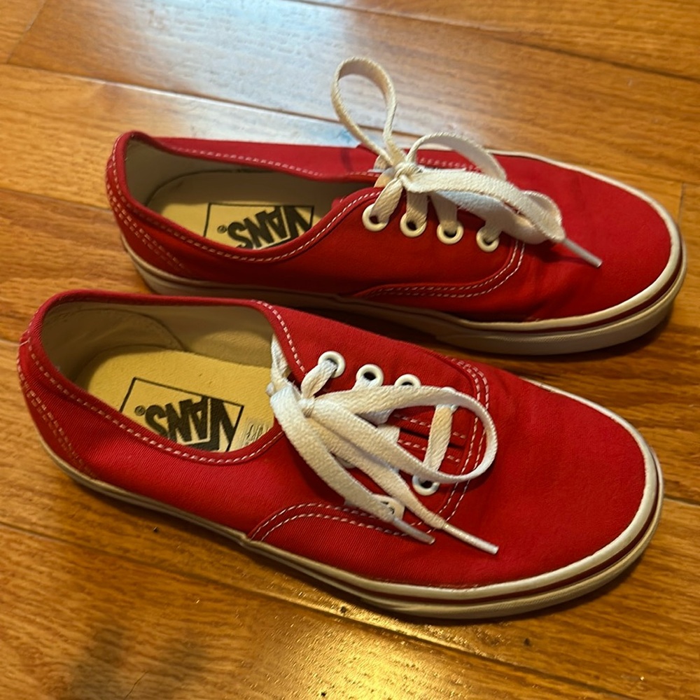 VANS Authentic Shoes Red Size 5.5 Women’s
